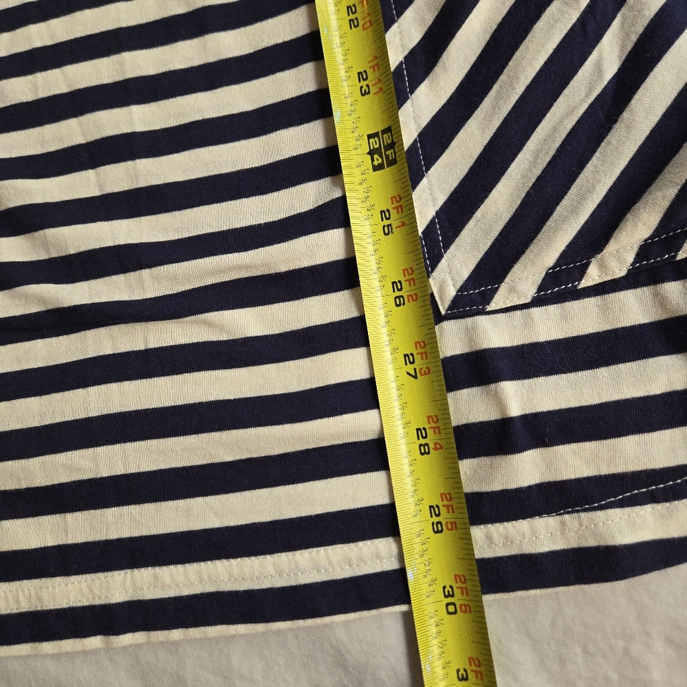 Nanette Lepore Swim Tunic Cover Up Navy White Nautical Stripe - Picture 8 of 13